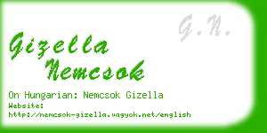 gizella nemcsok business card